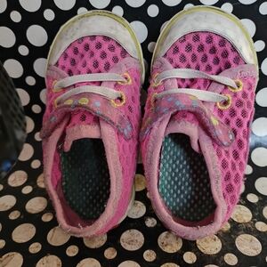 See Kai Run Pink Mesh Polka Dot Toddler Sneakers